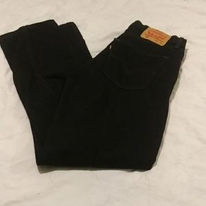 Black Levi"s 505 jeans
